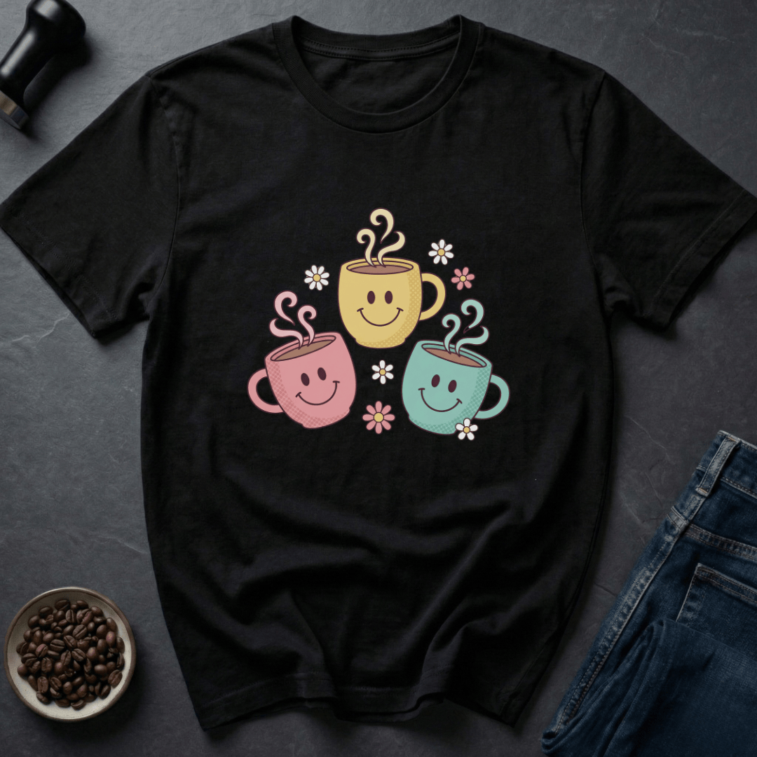 Coffee graphic Sip Happy T-Shirt in Navy / S by Caffeine Dept