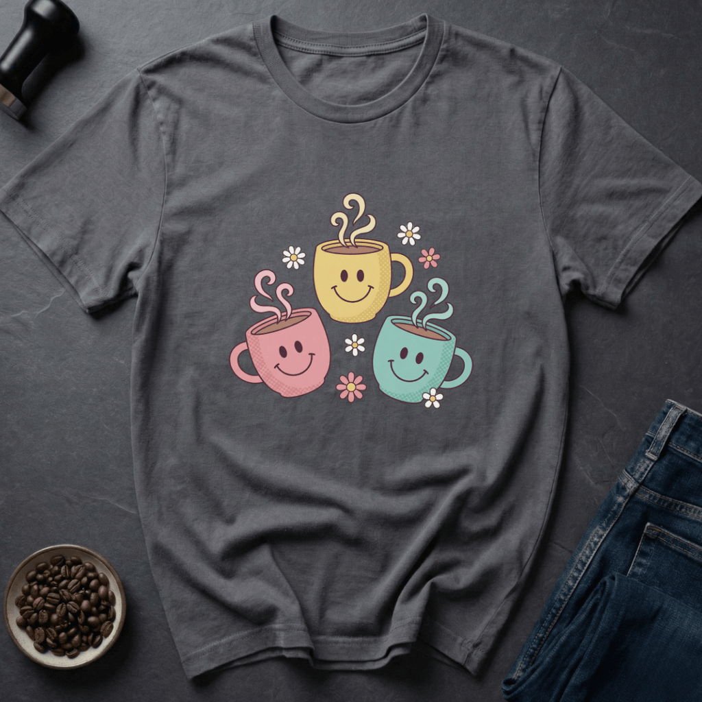 Coffee graphic Sip Happy T-Shirt in Navy / S by Caffeine Dept