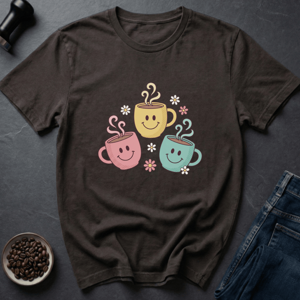 Coffee graphic Sip Happy T-Shirt in Navy / S by Caffeine Dept