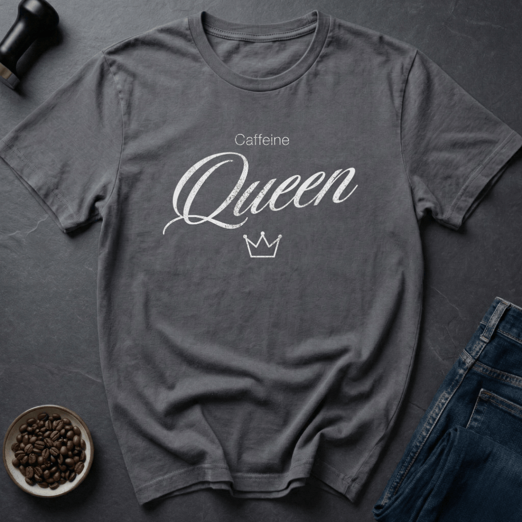 Coffee graphic Sip Reign T-Shirt in Charcoal / S by Caffeine Dept