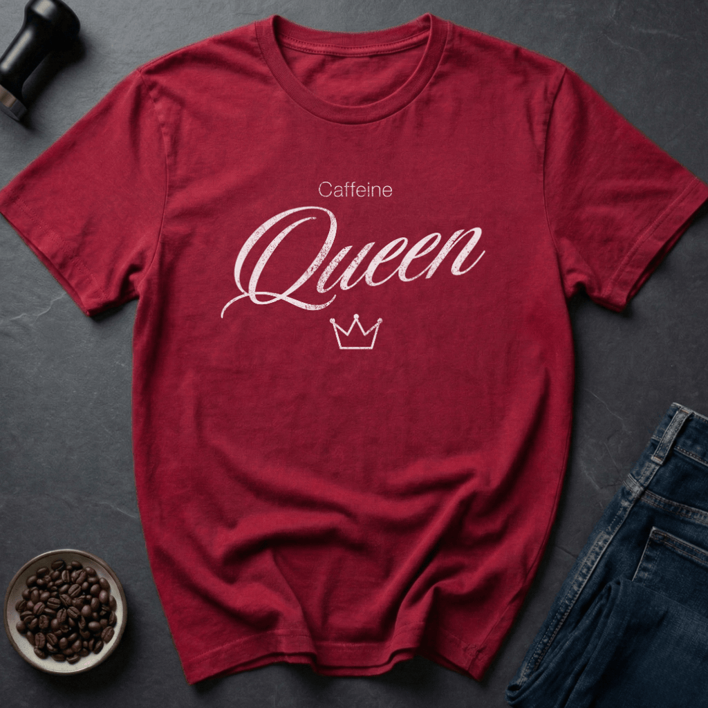 Coffee graphic Sip Reign T-Shirt in Heather Red / S by Caffeine Dept