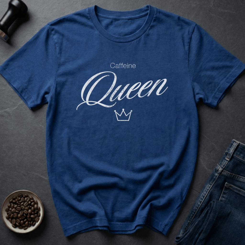 Coffee graphic Sip Reign T-Shirt in Royal / S by Caffeine Dept