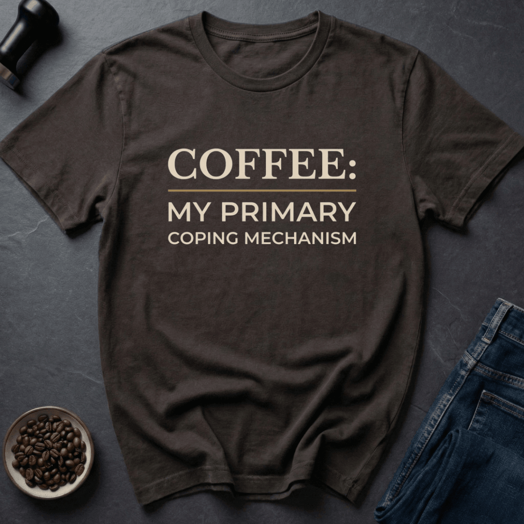 Coffee graphic Sip Therapy T-Shirt in Military Green / S by Caffeine Dept