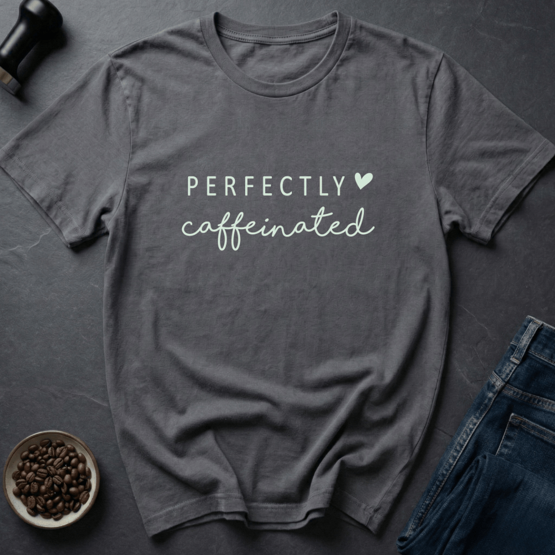 Coffee graphic Sip Zen T-Shirt in Charcoal / S by Caffeine Dept