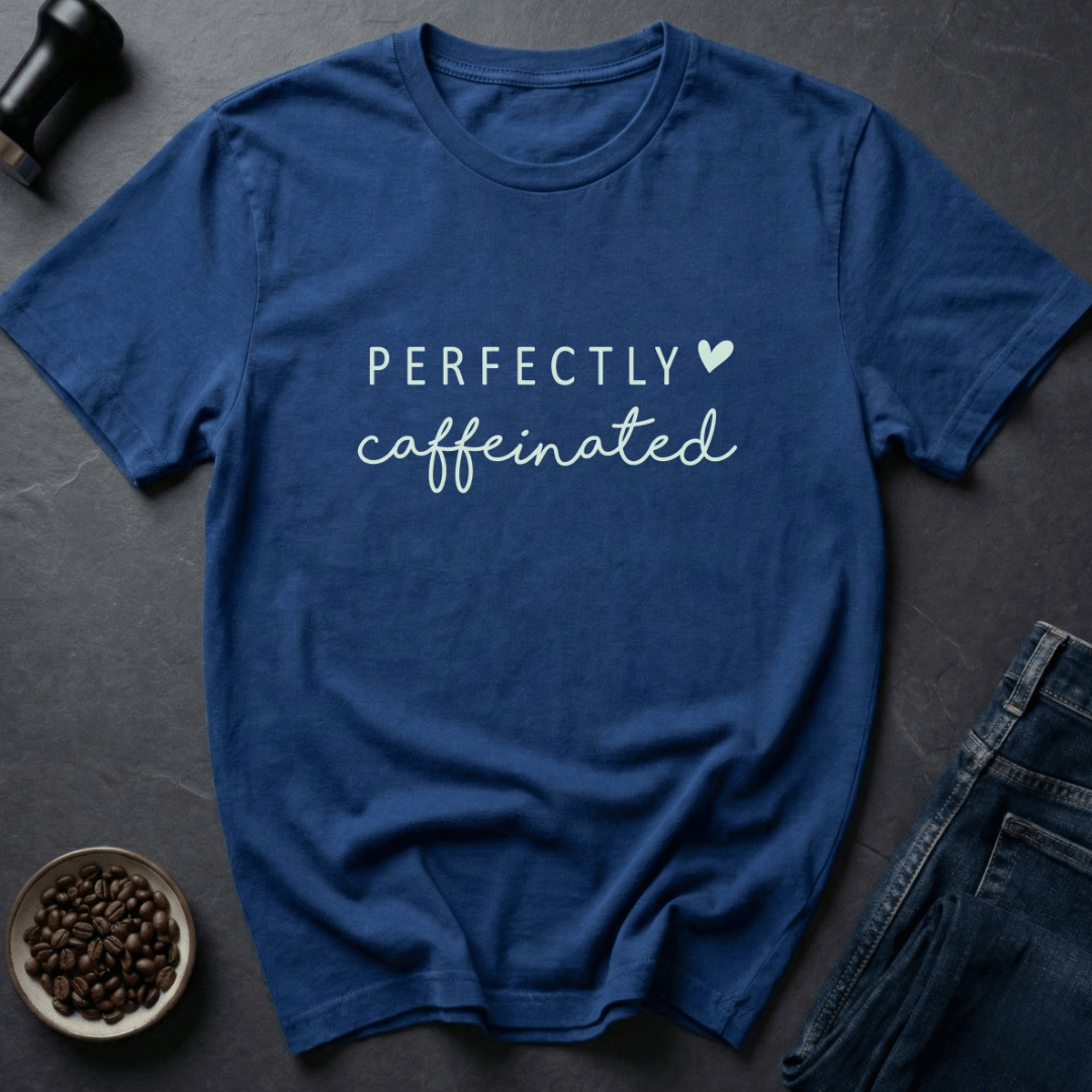Coffee graphic Sip Zen T-Shirt in Royal / S by Caffeine Dept