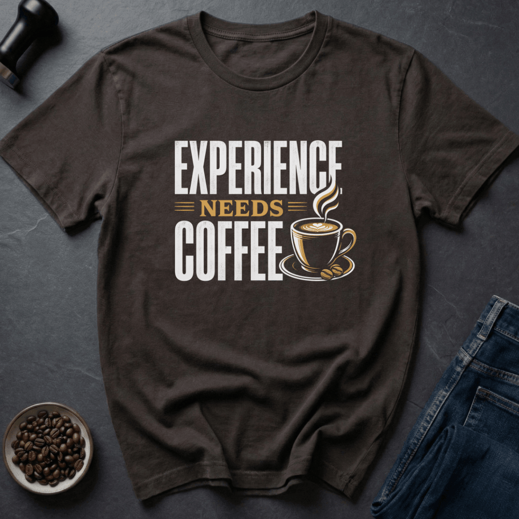 Coffee graphic Skilled Sip T-Shirt in Military Green / S by Caffeine Dept