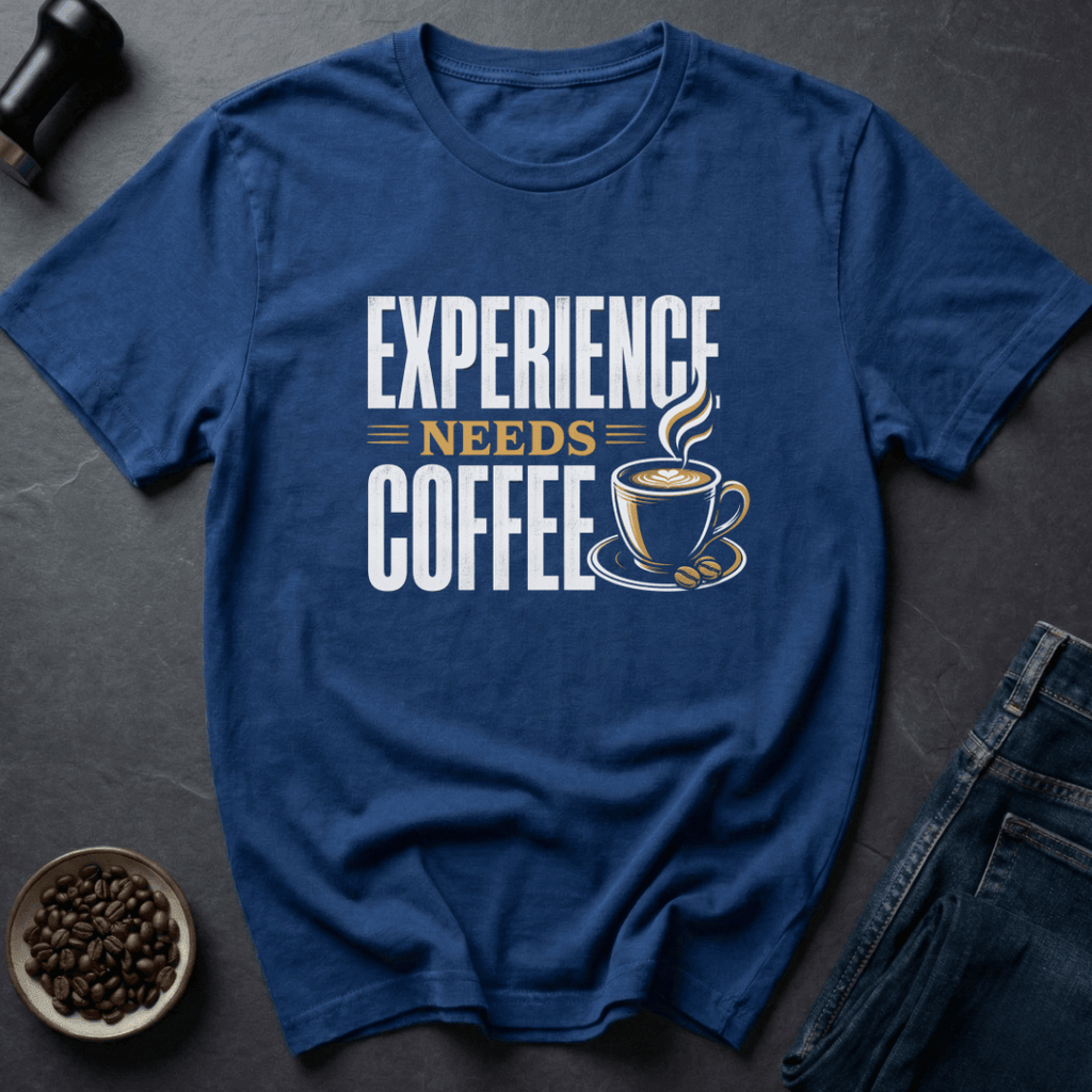 Coffee graphic Skilled Sip T-Shirt in Military Green / S by Caffeine Dept
