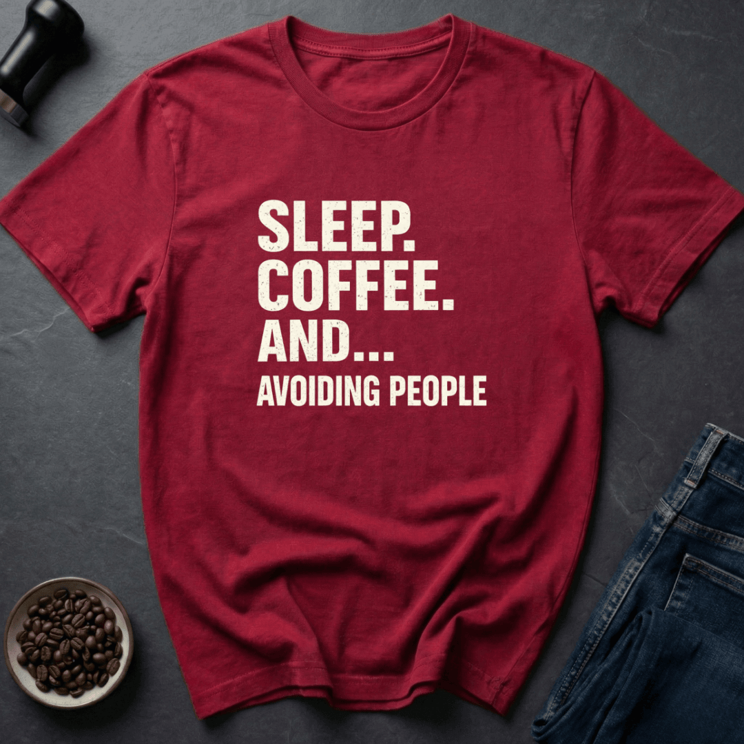 Coffee graphic Sleep Coffee T-Shirt in Dark Chocolate / S by Caffeine Dept