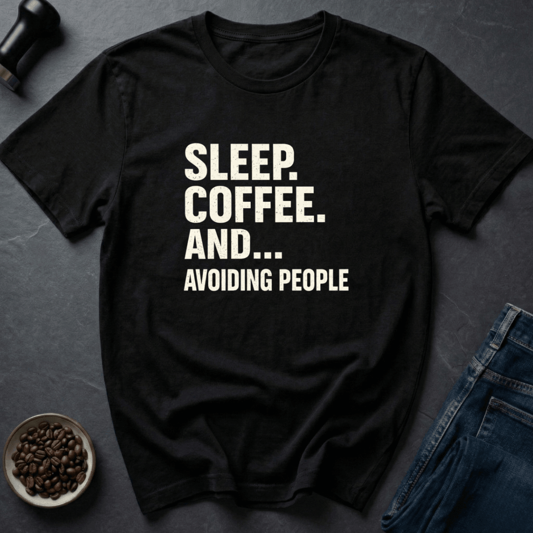 Coffee graphic Sleep Coffee T-Shirt in Dark Chocolate / S by Caffeine Dept