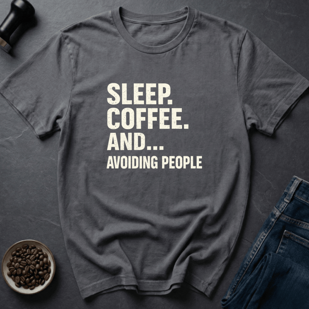 Coffee graphic Sleep Coffee T-Shirt in Dark Chocolate / S by Caffeine Dept
