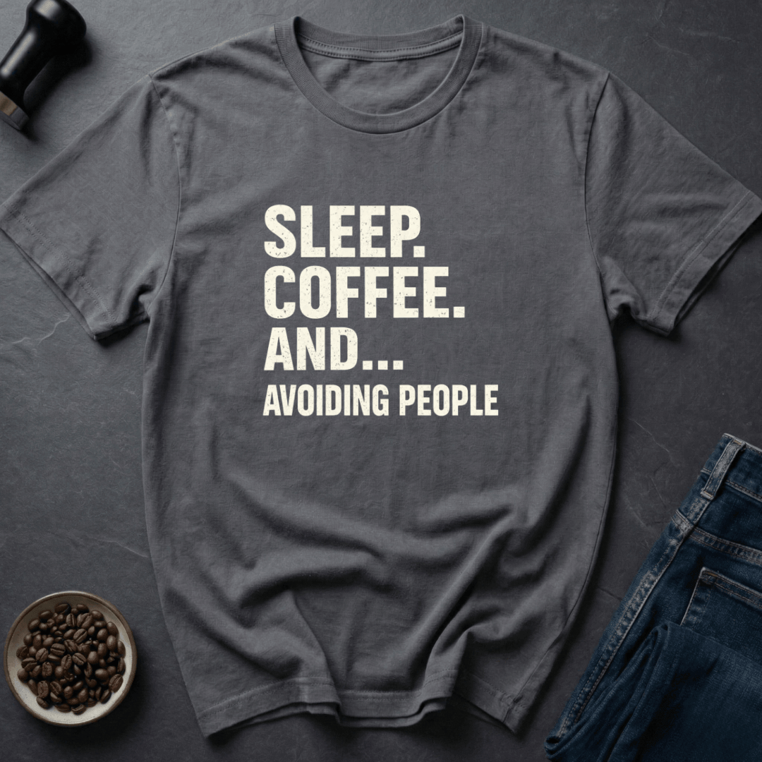 Coffee graphic Sleep Coffee T-Shirt in Dark Chocolate / S by Caffeine Dept