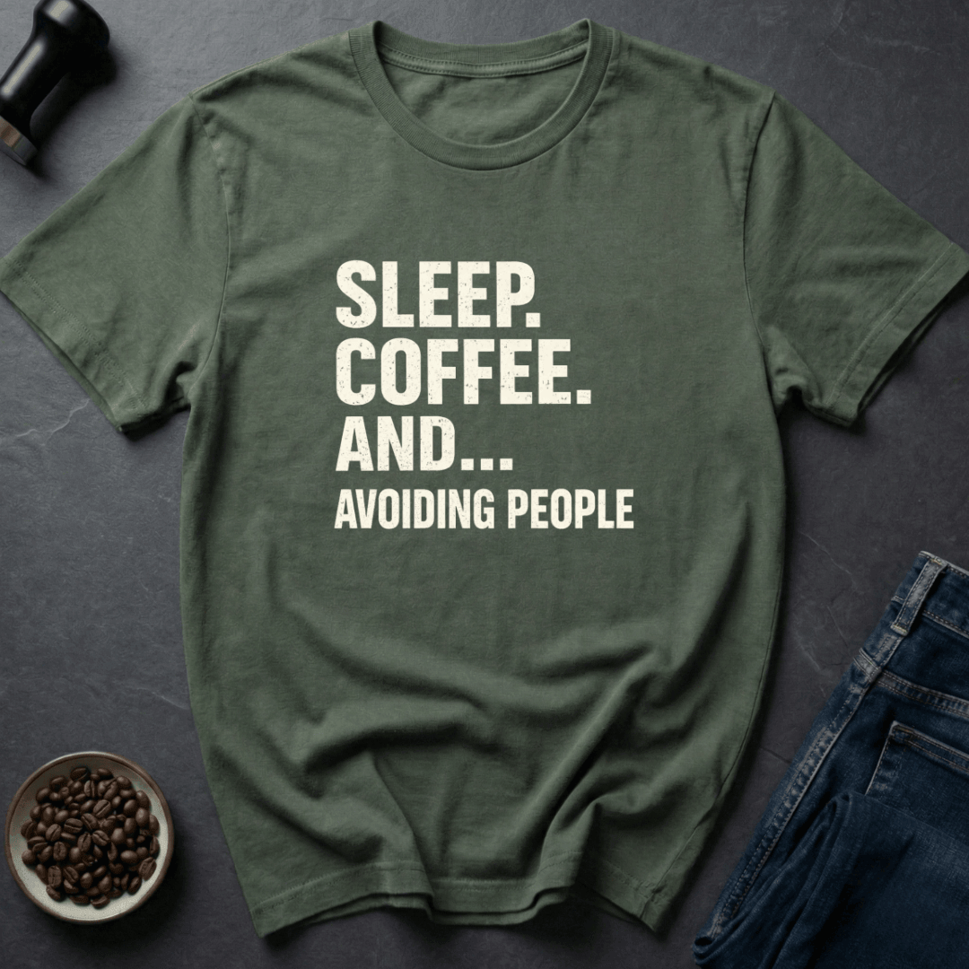 Coffee graphic Sleep Coffee T-Shirt in Dark Chocolate / S by Caffeine Dept