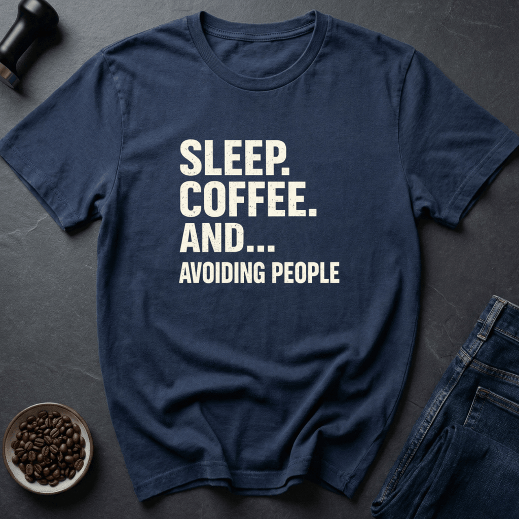 Coffee graphic Sleep Coffee T-Shirt in Dark Chocolate / S by Caffeine Dept