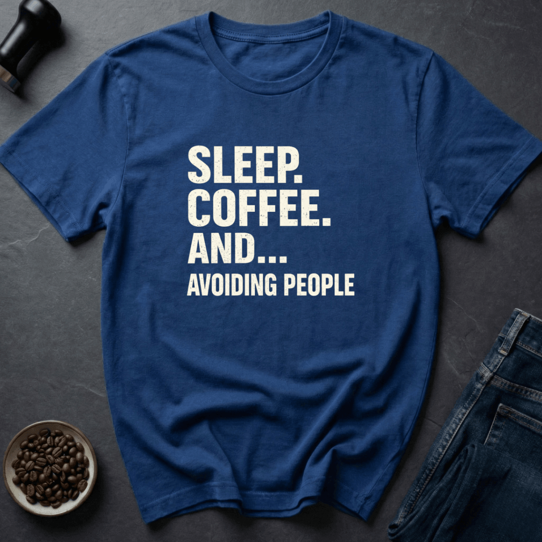 Coffee graphic Sleep Coffee T-Shirt in Dark Chocolate / S by Caffeine Dept