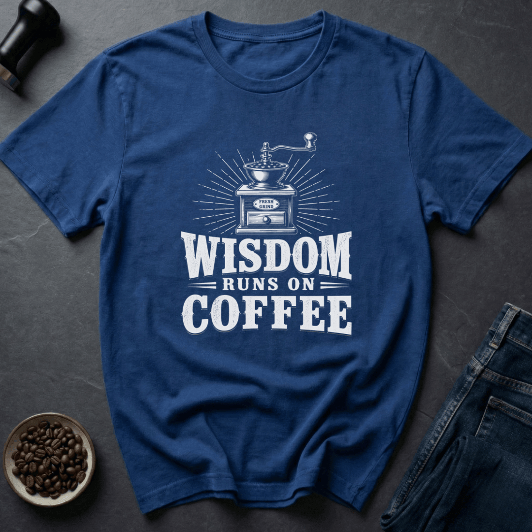 Coffee graphic Smart Fuel T-Shirt in Royal / S by Caffeine Dept