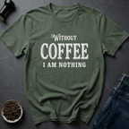 Coffee graphic Soul Missing T-Shirt in Military Green / S by Caffeine Dept