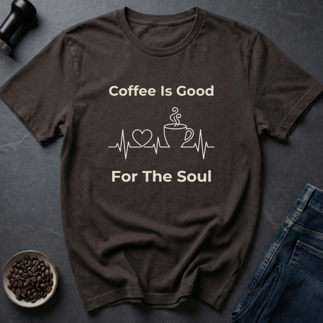 Coffee graphic Soul Sipper T-Shirt in Dark Chocolate / S by Caffeine Dept