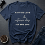 Coffee graphic Soul Sipper T-Shirt in Navy / S by Caffeine Dept