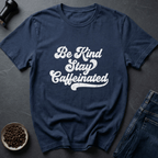 Coffee graphic Stay Caffeinated T-Shirt in Charcoal / S by Caffeine Dept