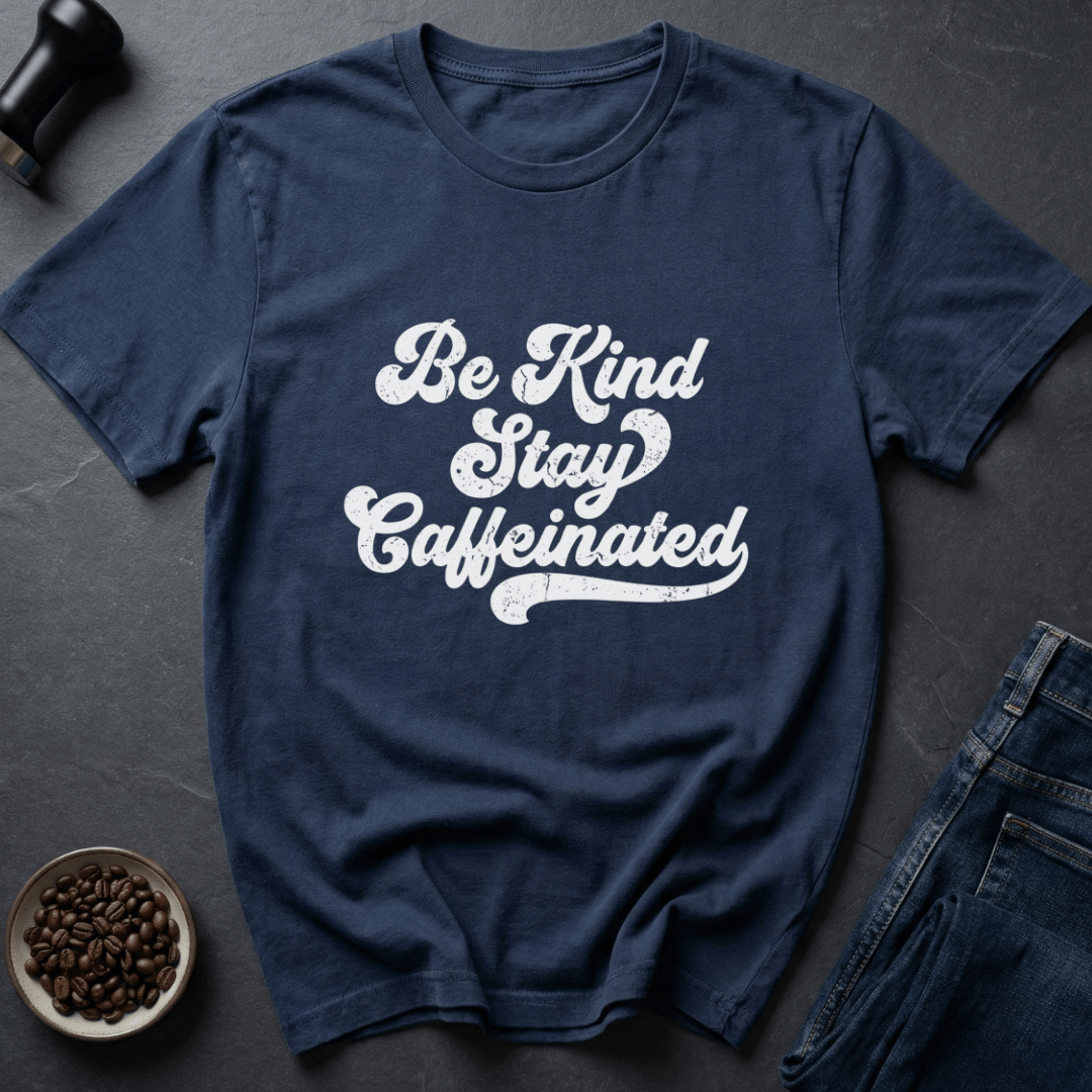 Coffee graphic Stay Caffeinated T-Shirt in Charcoal / S by Caffeine Dept