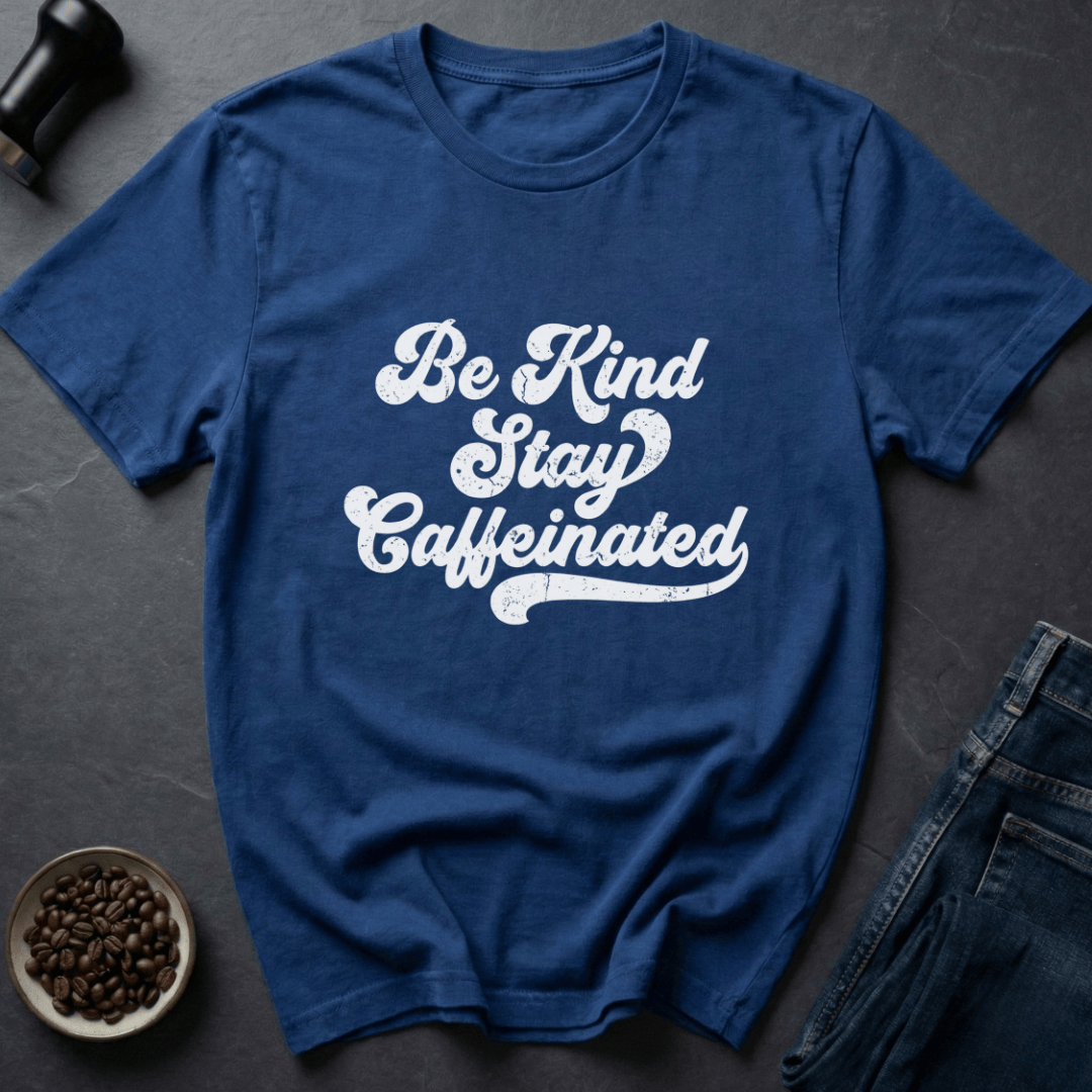 Coffee graphic Stay Caffeinated T-Shirt in Charcoal / S by Caffeine Dept
