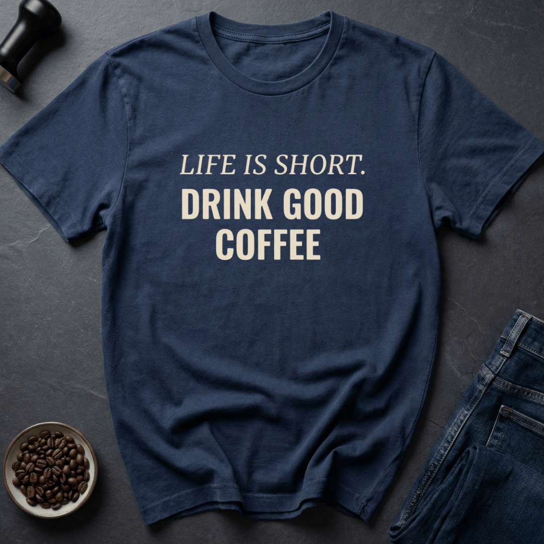 Coffee graphic Stay Caffeinated T-Shirt in Dark Chocolate / S by Caffeine Dept