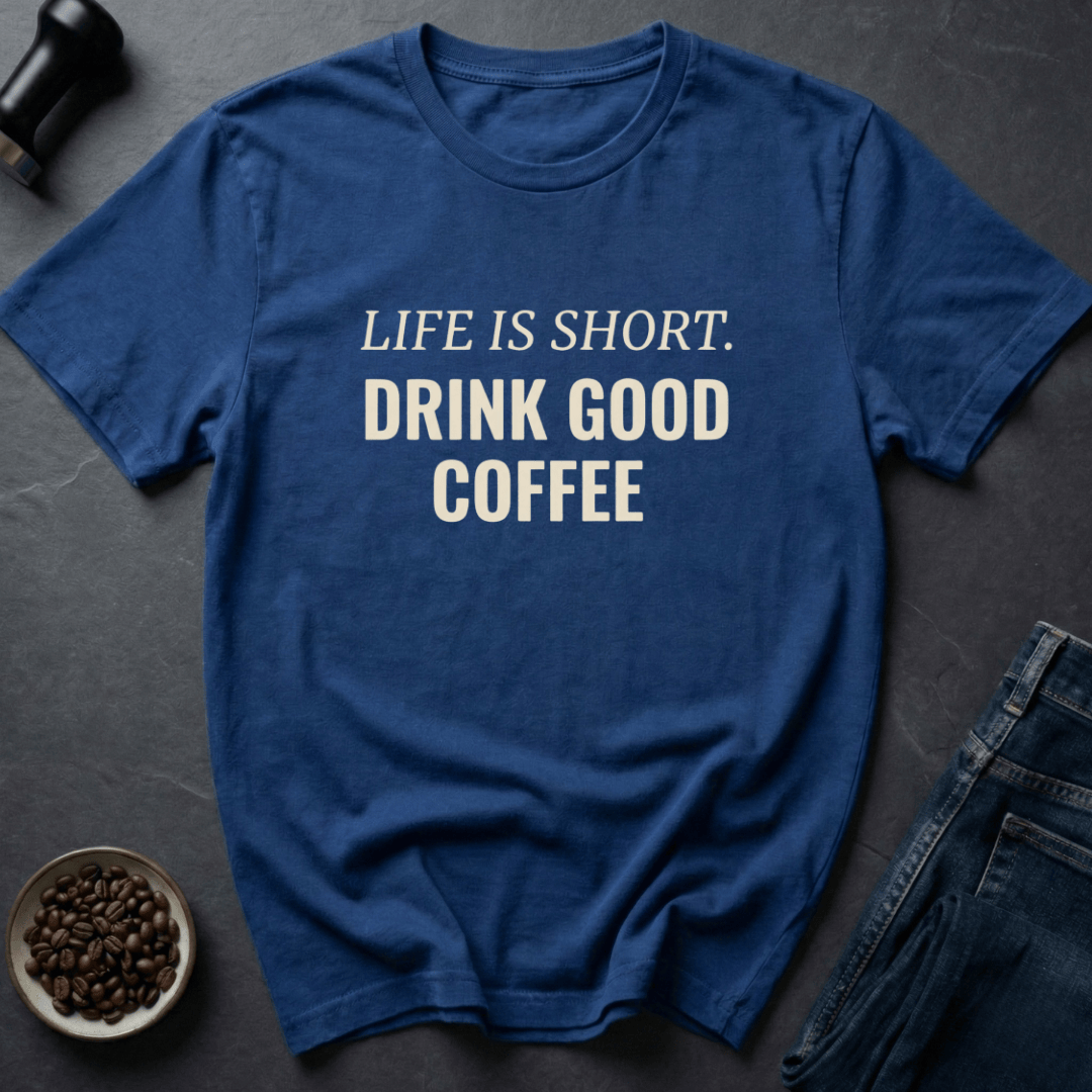Coffee graphic Stay Caffeinated T-Shirt in Dark Chocolate / S by Caffeine Dept