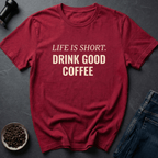 Coffee graphic Stay Caffeinated T-Shirt in Dark Chocolate / S by Caffeine Dept