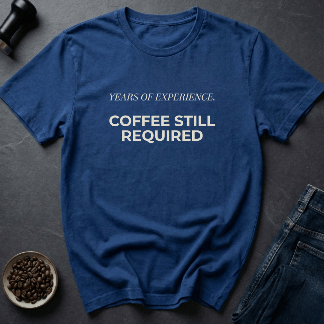 Coffee graphic Stay Caffeinated T-Shirt in Royal / S by Caffeine Dept