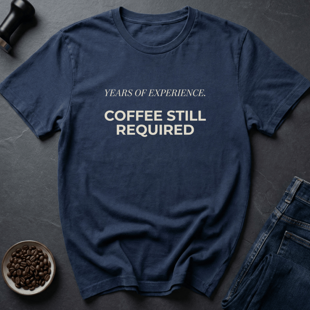 Coffee graphic Stay Caffeinated T-Shirt in Royal / S by Caffeine Dept