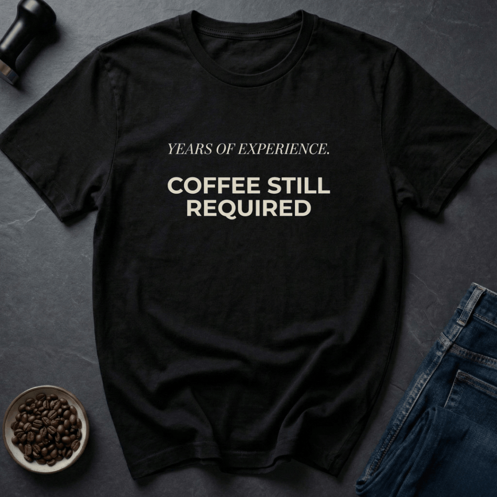 Coffee graphic Stay Caffeinated T-Shirt in Royal / S by Caffeine Dept