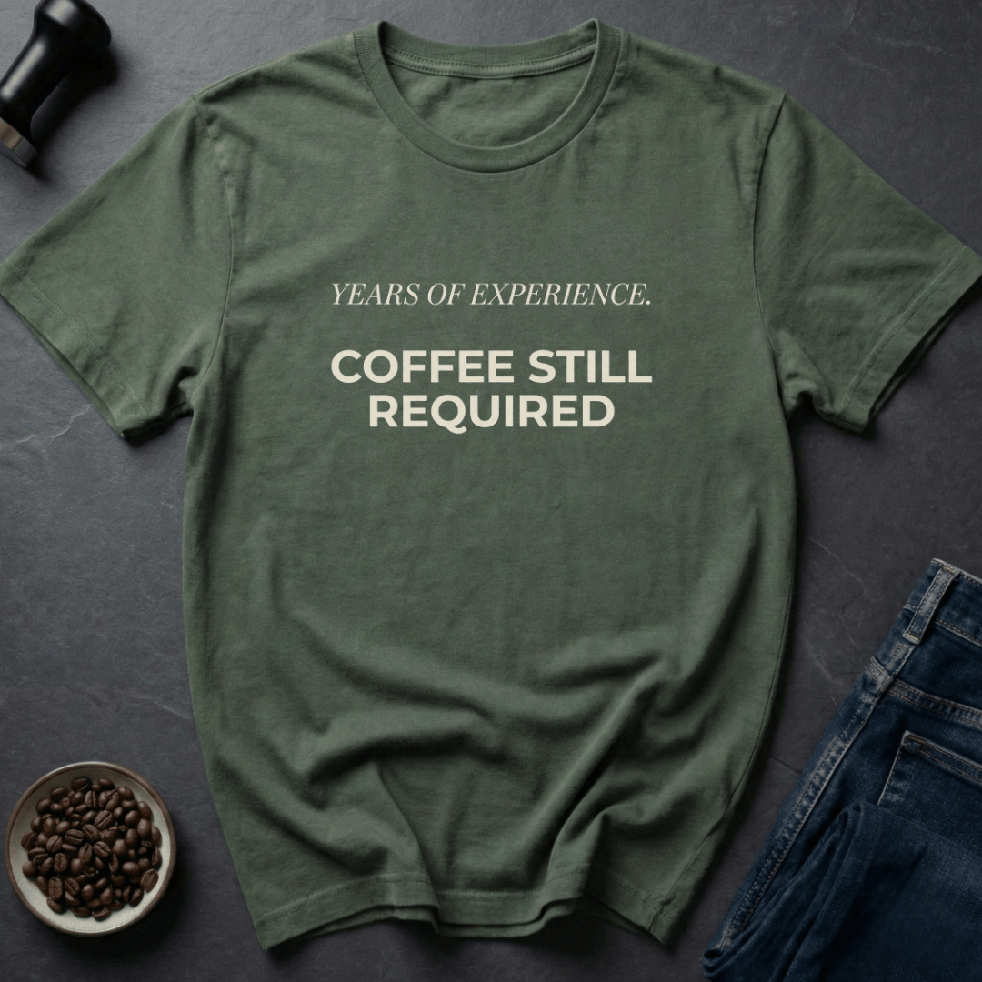 Coffee graphic Stay Caffeinated T-Shirt in Royal / S by Caffeine Dept