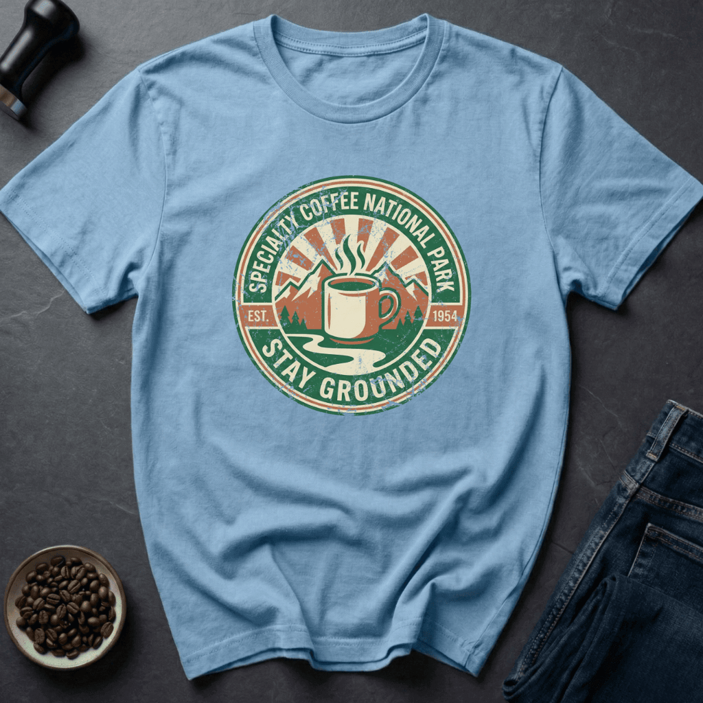 Coffee graphic Stay Grounded T-Shirt in Sport Grey / S by Caffeine Dept