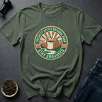 Coffee graphic Stay Grounded T-Shirt in Sport Grey / S by Caffeine Dept