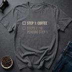Coffee graphic Step Coffee T-Shirt in Dark Chocolate / S by Caffeine Dept