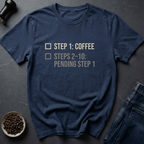 Coffee graphic Step Coffee T-Shirt in Dark Chocolate / S by Caffeine Dept