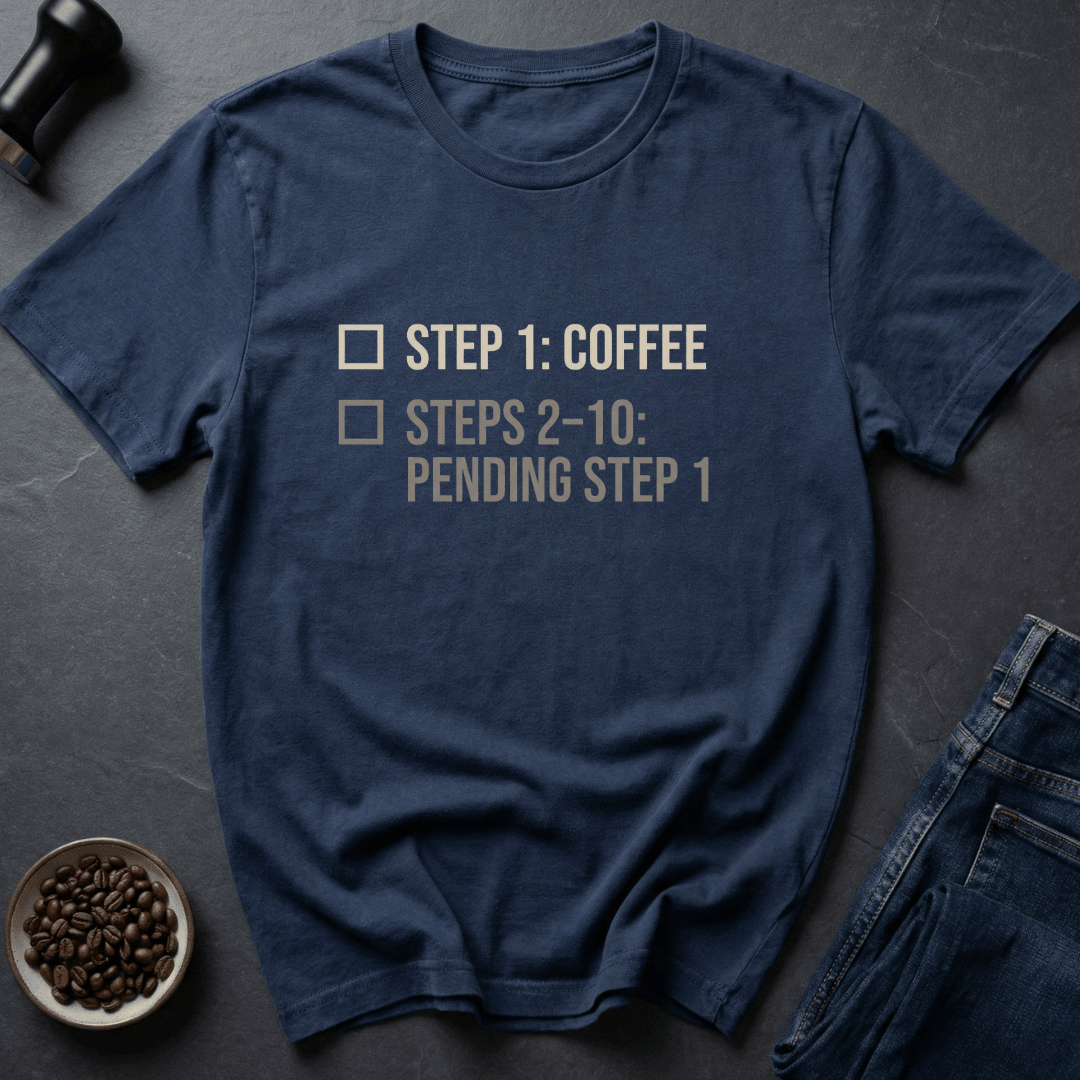 Coffee graphic Step Coffee T-Shirt in Dark Chocolate / S by Caffeine Dept