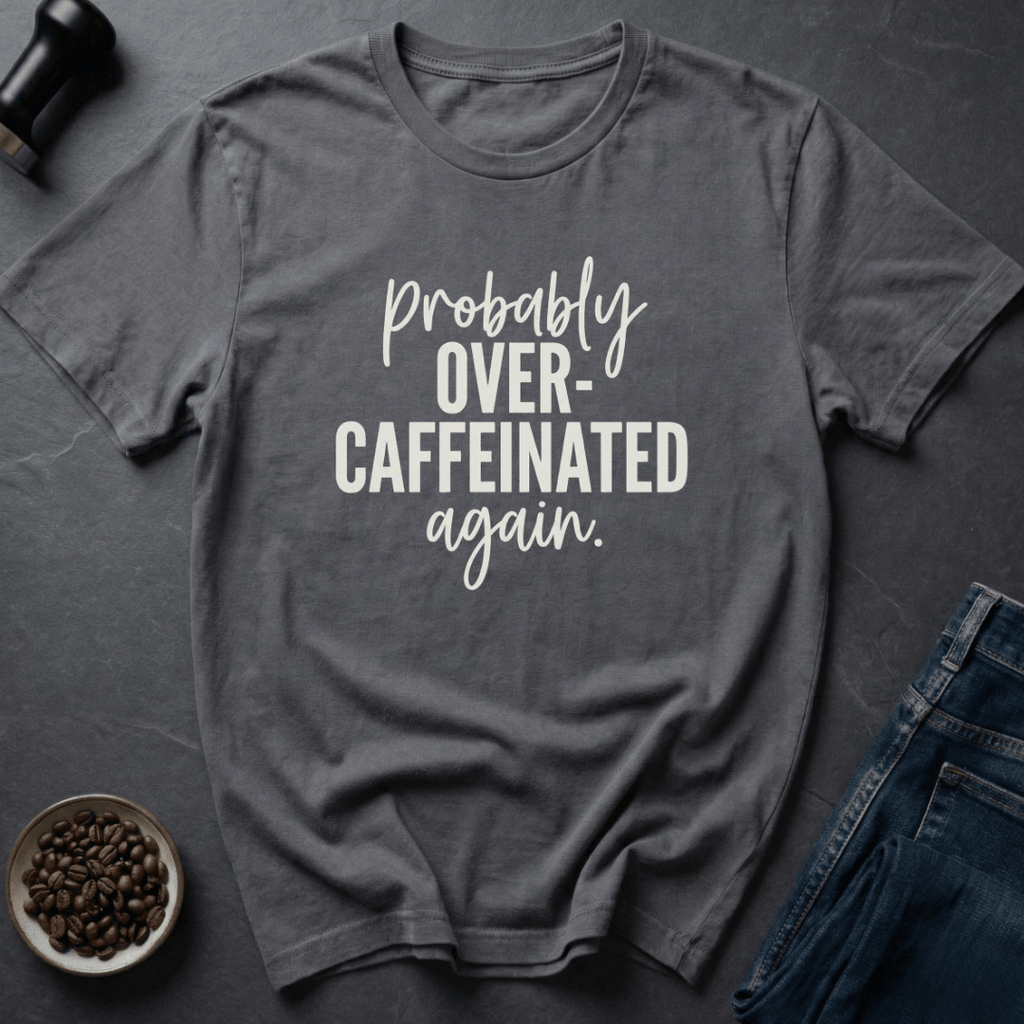 Coffee graphic Stim Mode T-Shirt in Charcoal / S by Caffeine Dept