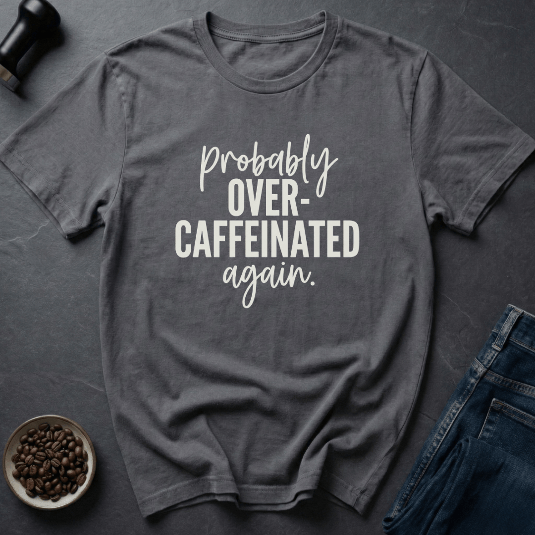 Coffee graphic Stim Mode T-Shirt in Charcoal / S by Caffeine Dept