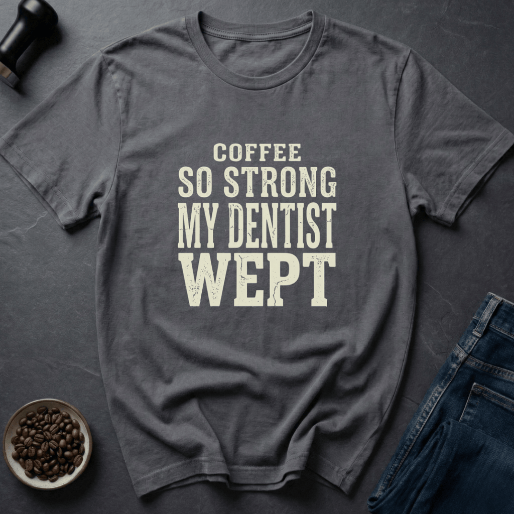 Coffee graphic Strong Coffee T-Shirt in Charcoal / S by Caffeine Dept