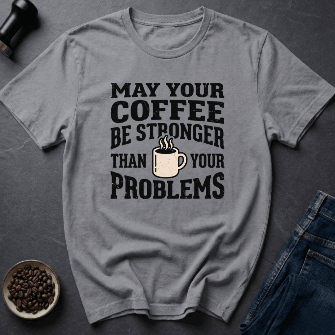 Coffee graphic Stronger Coffee T-Shirt in Sand / S by Caffeine Dept