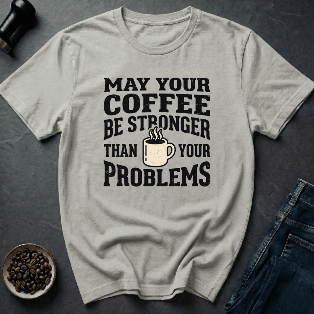 Coffee graphic Stronger Coffee T-Shirt in Sand / S by Caffeine Dept