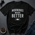 Coffee graphic Sun Up T-Shirt in Black / S by Caffeine Dept