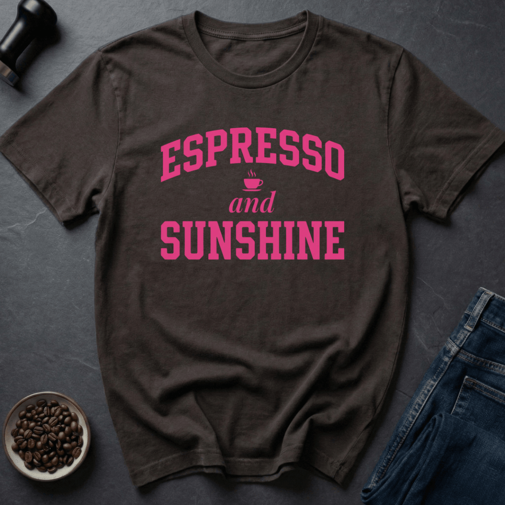 Coffee graphic Sunshine Brew T-Shirt in Dark Chocolate / S by Caffeine Dept