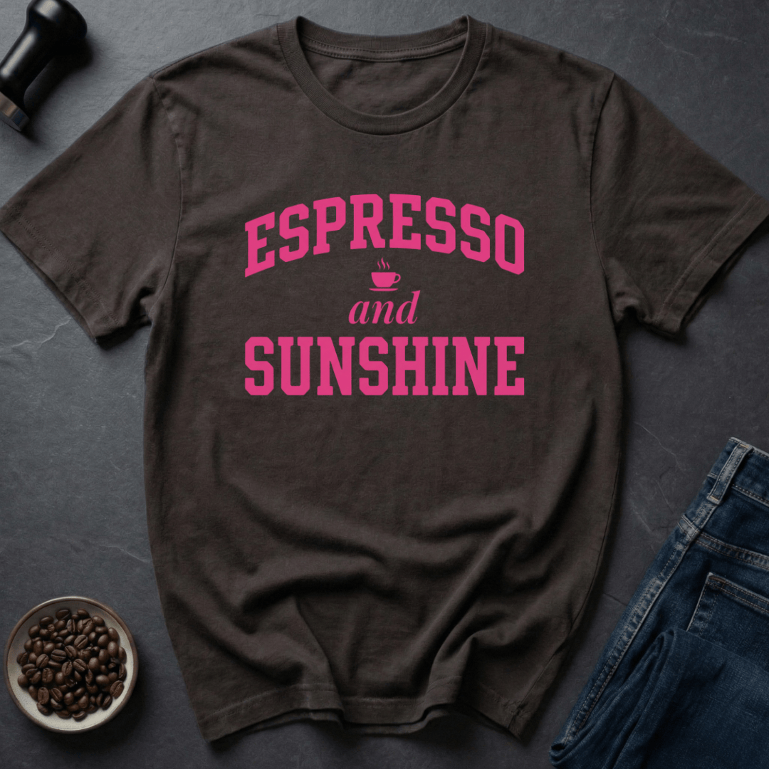 Coffee graphic Sunshine Brew T-Shirt in Dark Chocolate / S by Caffeine Dept