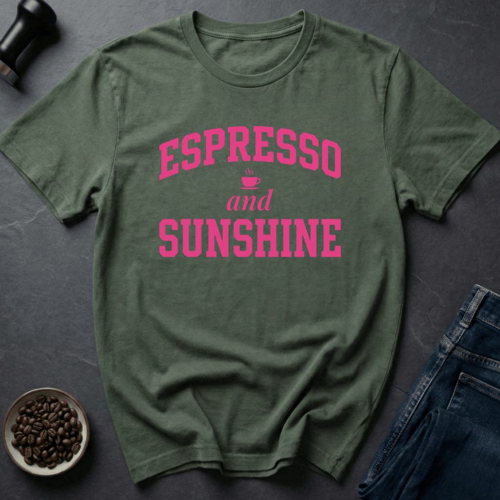 Coffee graphic Sunshine Brew T-Shirt in Dark Chocolate / S by Caffeine Dept