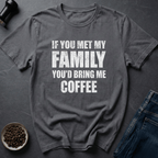 Coffee graphic Survival Brew T-Shirt in Charcoal / S by Caffeine Dept