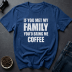 Coffee graphic Survival Brew T-Shirt in Royal / S by Caffeine Dept