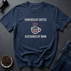 Coffee graphic Sustained By Mom T-Shirt in Charcoal / S by Caffeine Dept