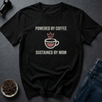 Coffee graphic Sustained By Mom T-Shirt in Charcoal / S by Caffeine Dept